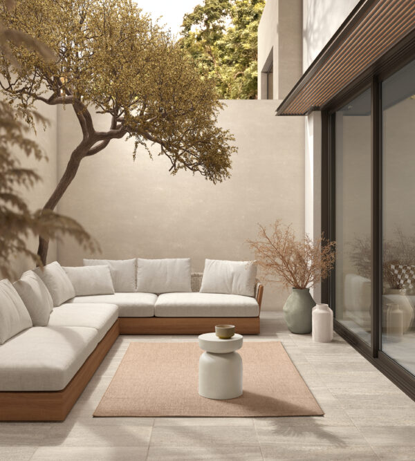 MESA AUXILIAR AURORA CREMA Ø35x43CM - Imagen 3