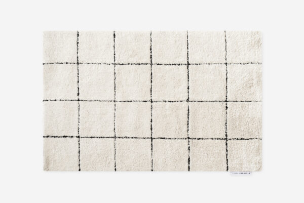 ALFOMBRA NOA NATURAL Y NEGRO 60X90 CM