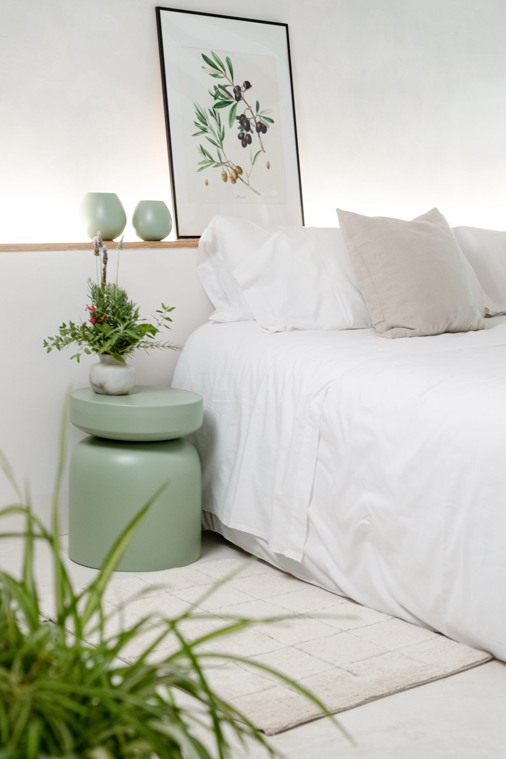 MESA AUXILIAR AURORA VERDE CLARO Ø35x43CM - Imagen 4