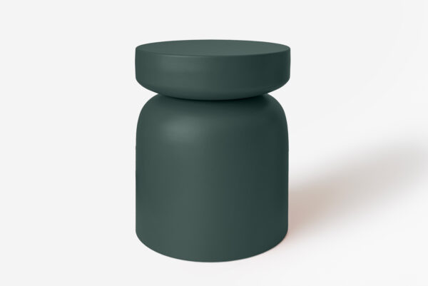 MESA AUXILIAR AURORA VERDE OSCURO Ø35x43CM