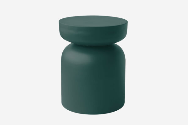 MESA AUXILIAR AURORA VERDE OSCURO Ø35x43CM