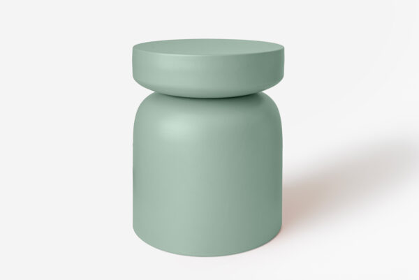 MESA AUXILIAR AURORA VERDE CLARO Ø35x43CM