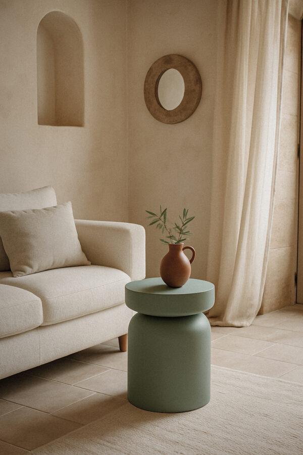 MESA AUXILIAR AURORA VERDE CLARO Ø35x43CM - Imagen 3