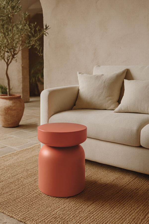 MESA AUXILIAR AURORA CORAL Ø35x43CM - Imagen 3