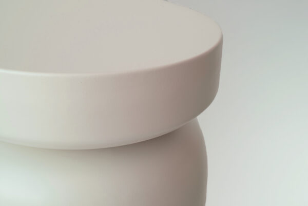 MESA AUXILIAR AURORA CREMA Ø35x43CM - Imagen 2