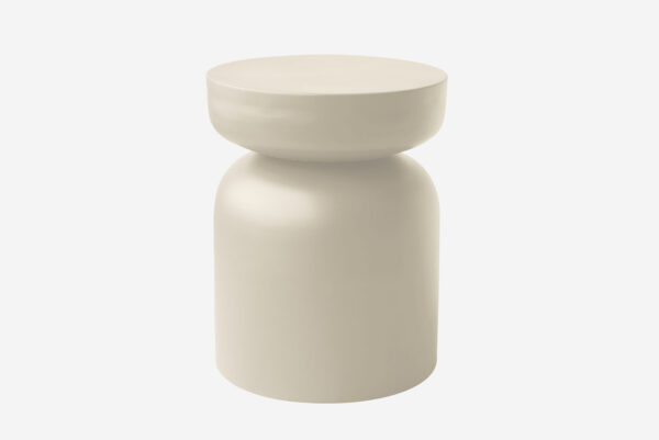 MESA AUXILIAR AURORA CREMA Ø35x43CM