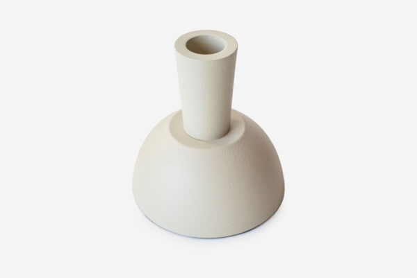PORTAVELAS DISEÑO BEIGE Ø9X11CM